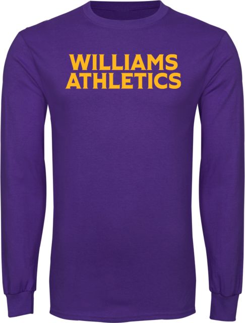 Williams College Long Sleeve T Shirt Athletics Wordmark - ONLINE ONLY