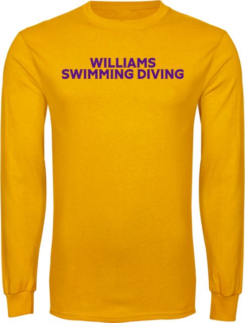 Williams College Long Sleeve T Shirt Williams Swimming Diving - ONLINE ONLY